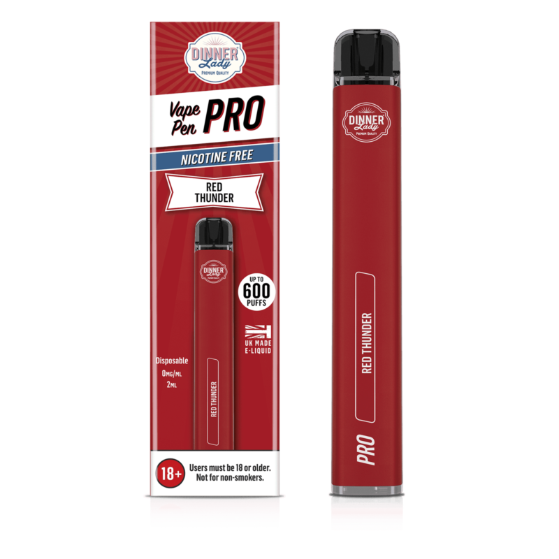 Vaporizador Vape PenPro Dinner Lady Red Thunder (Bebida Energetica) 0% NIC 600 Puffs
