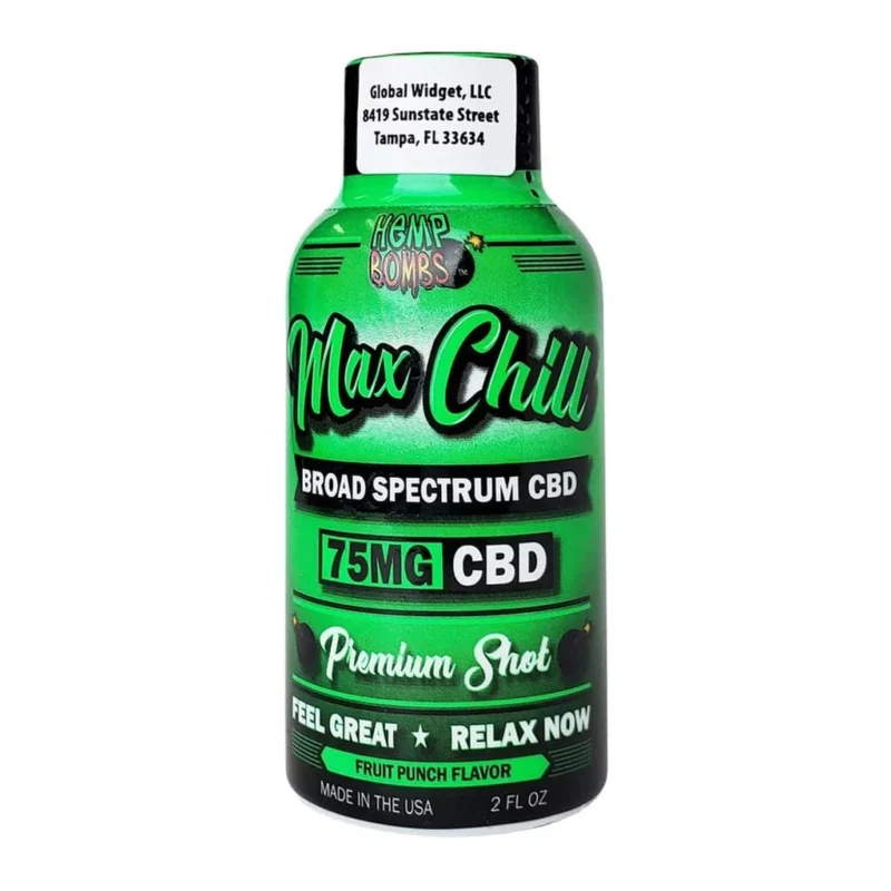 Hemp Bombs Shot Max Chill Fruit Punch 75Mg CBD