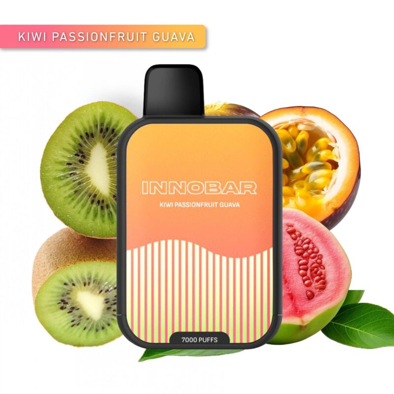 Vaporizador Desechable Innobar 7000 Puffs – Kiwi Passionfruit Guava (Kiwi Maracuyá Guayaba)
