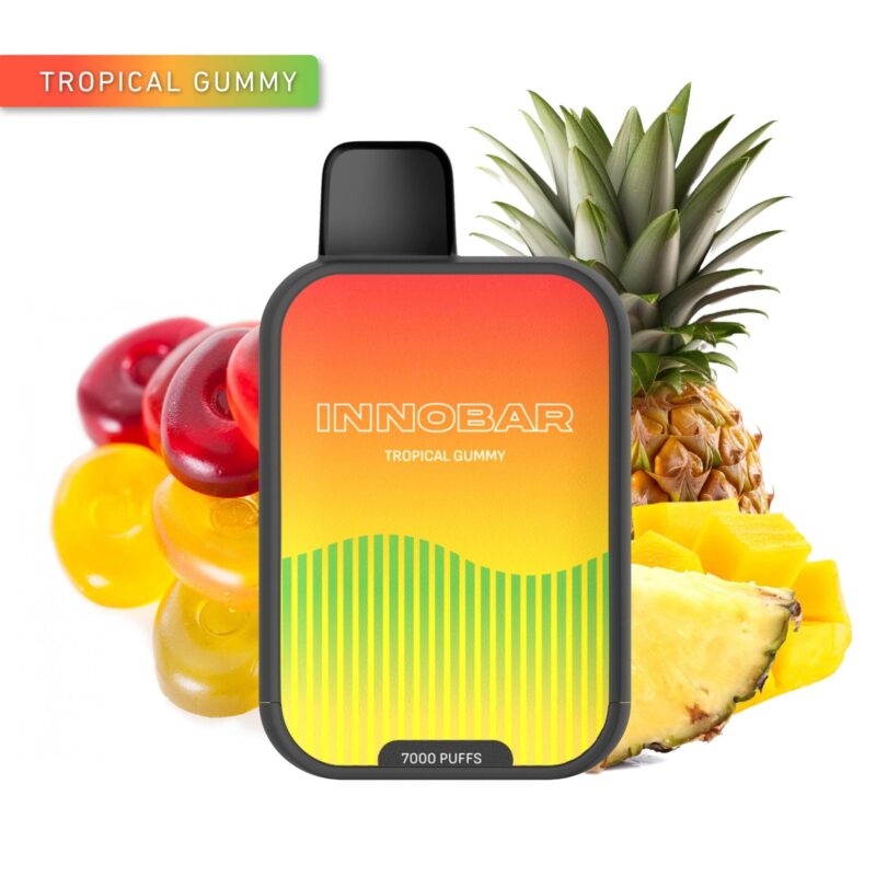 Vaporizador Desechable Innobar 7000 Puffs – Tropical Gummy (Gomitas Tropicales)