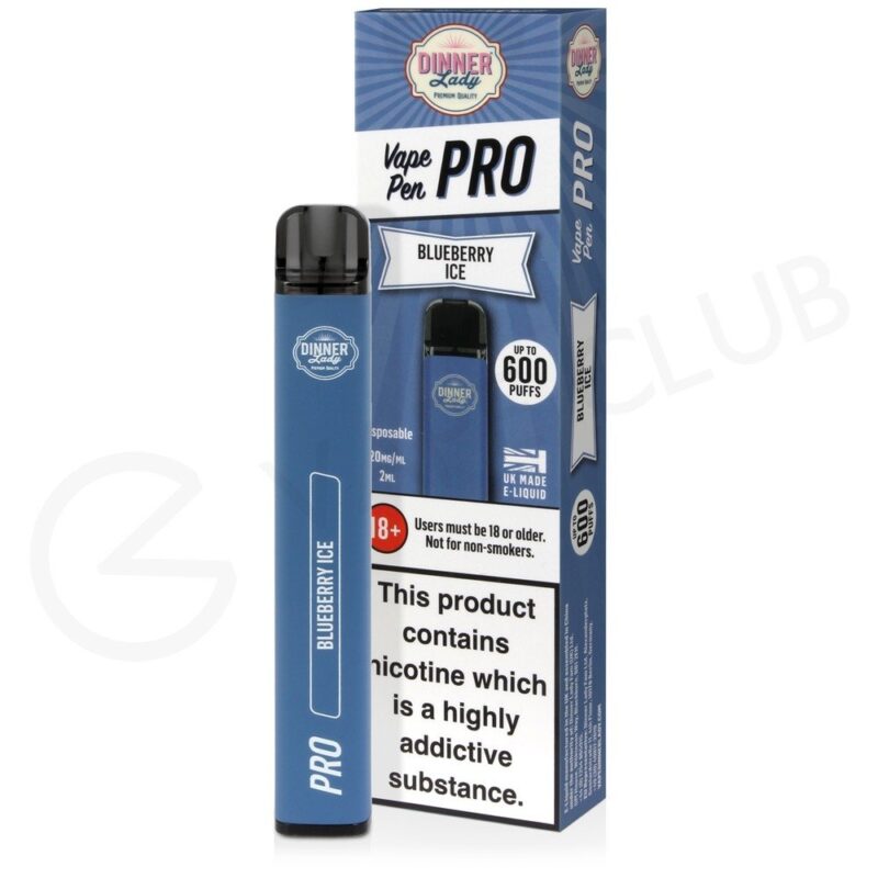 Vaporizador VapePen Pro Dinner Lady Blueberry Ice 0%Nic 600Puff