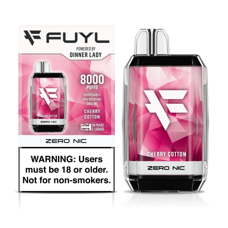 Vaporizador Fuyl Dinner Lady Cherry Cotton 0% Nic 800 Puff