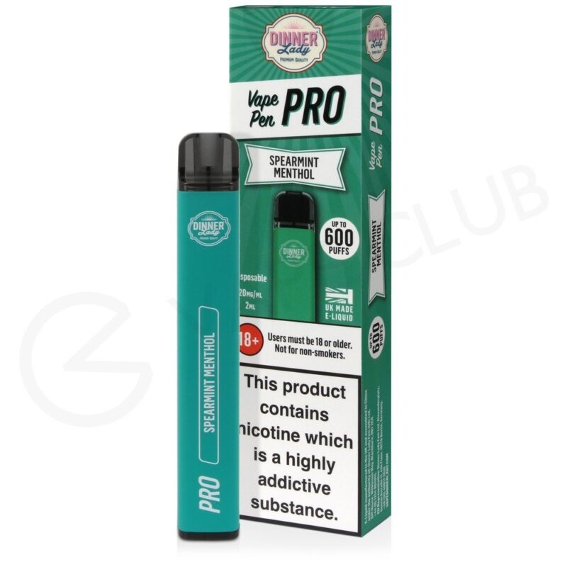 Vaporizador VapePen Pro Dinner Lady Spearmint Menthol 0%Nic 600Puff