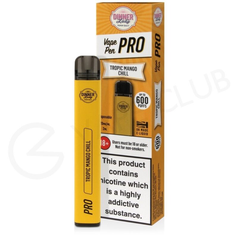 Vaporizador VapePen Pro Dinner Lady Tropic Mango Chill 0%Nic 600Puff